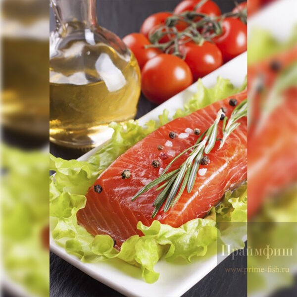 Филе сёмги слабосолёное на коже, 1 кг